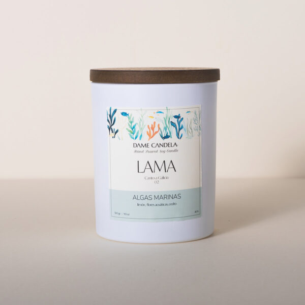Vela aromática LAMA de Algas Marinas