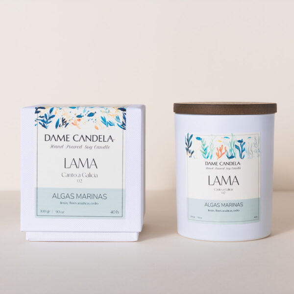 Vela aromática LAMA de Algas Marinas - Imagen 2