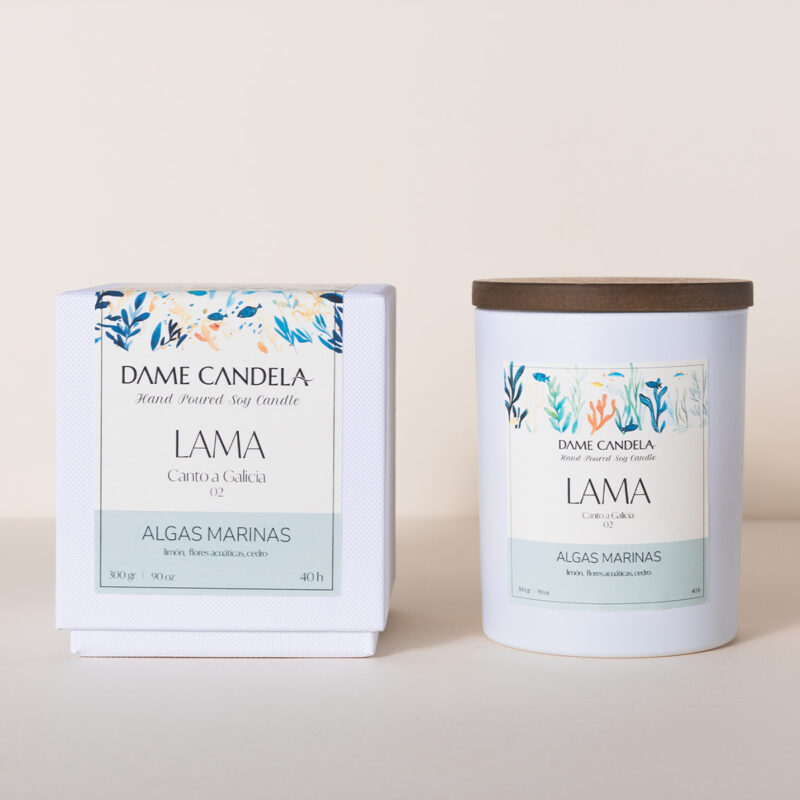 Vela aromática LAMA de Algas Marinas - Imagen 2