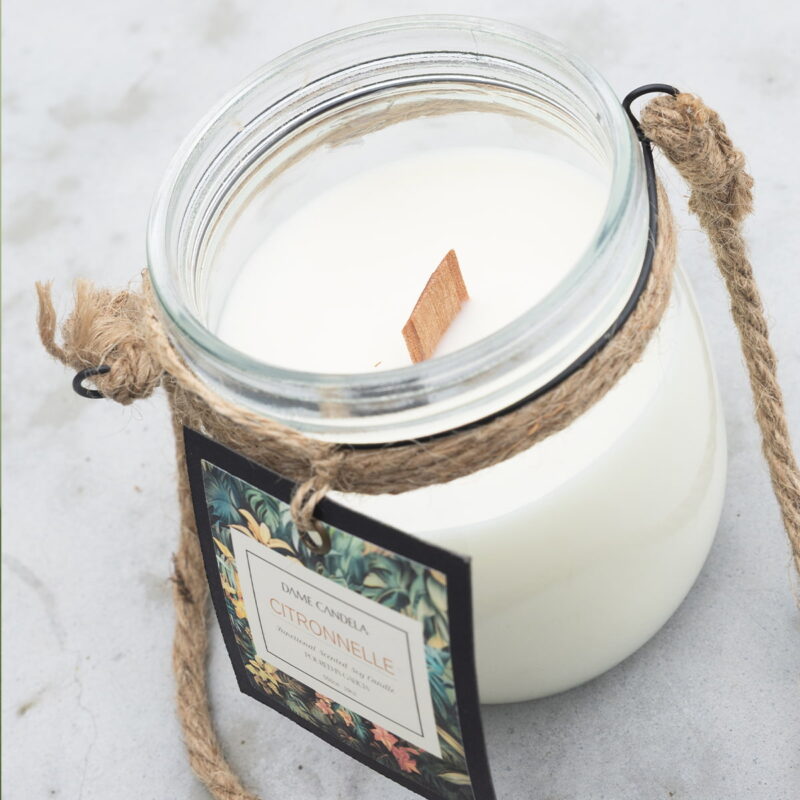 Vela aromática CITRONNELLE en FRASCO - Imagen 2